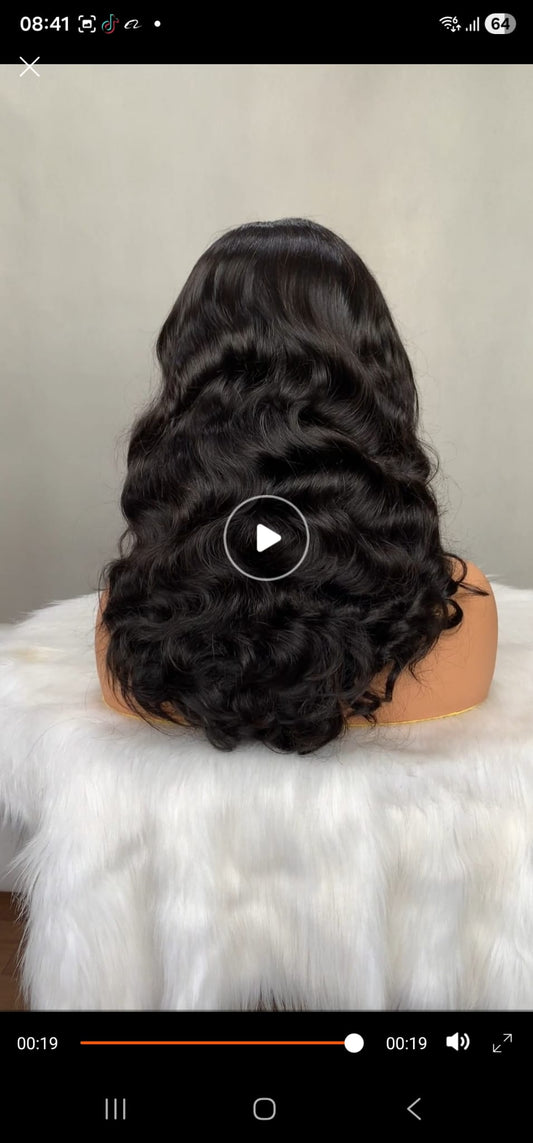 Human Hair 5 by 5 Ocean Wave Wig