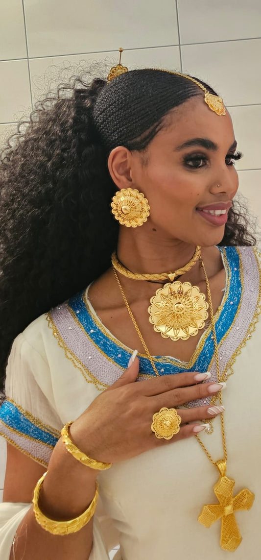 Flower Design Artificial  Habesha Gold | ዕንበባ ዲዛይን ወርቂ
