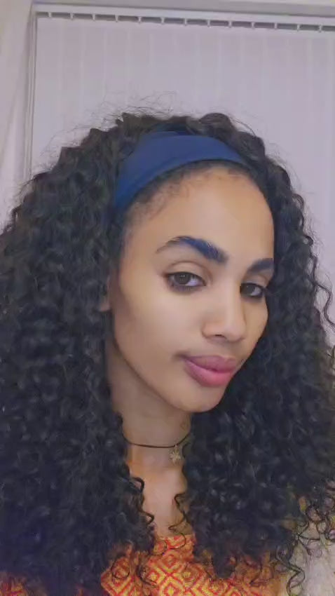 100%human hair  Head Band wig